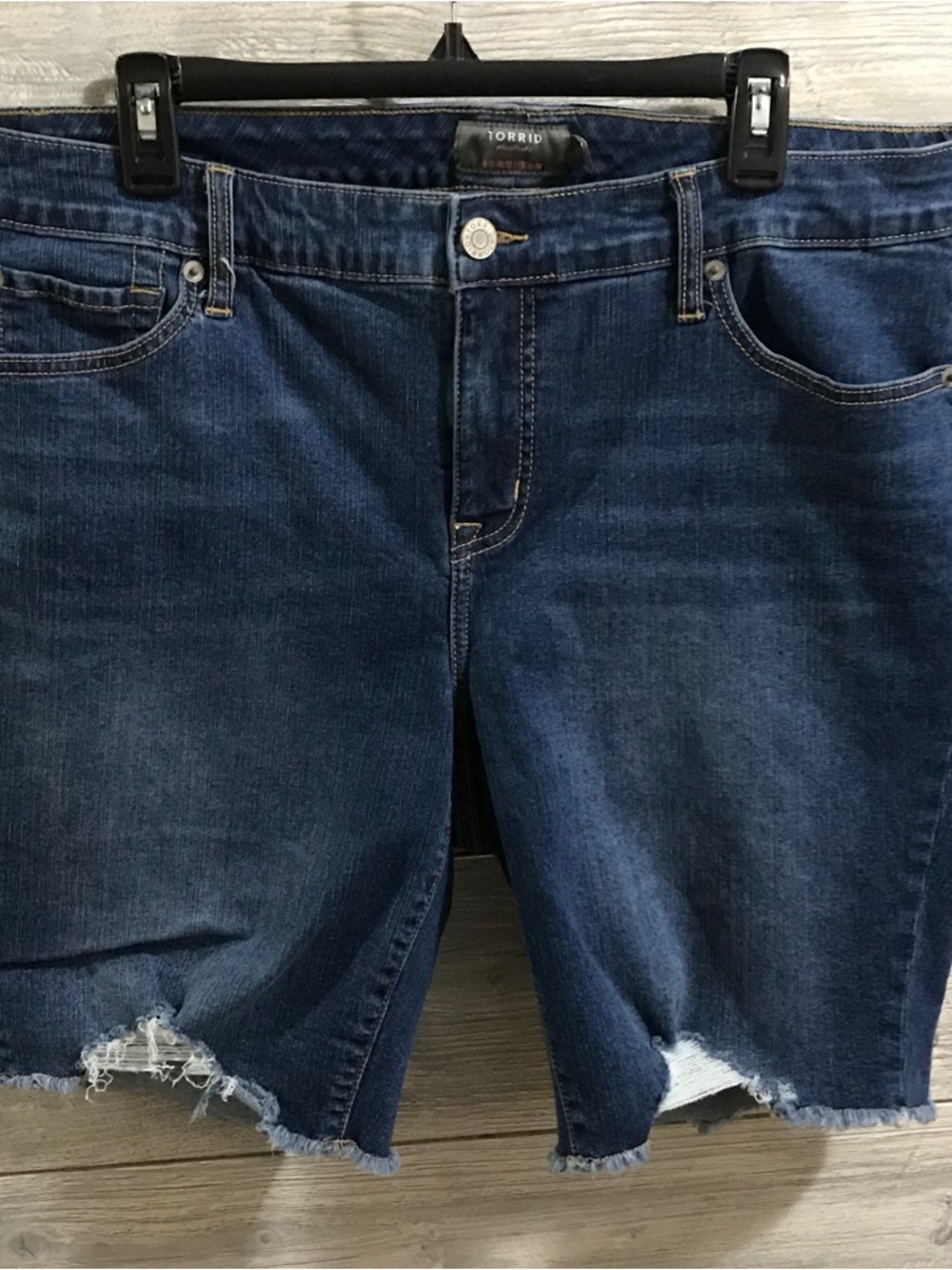 Torrid Mid Rise Bermuda Jean Shorts